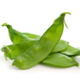 Verse groene erwtenpeulen